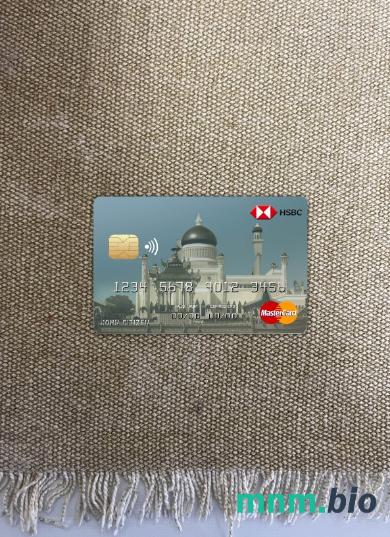 Brunei HSBC bank wygląd zdjęcia mastercard skan PSD + zdjęcie